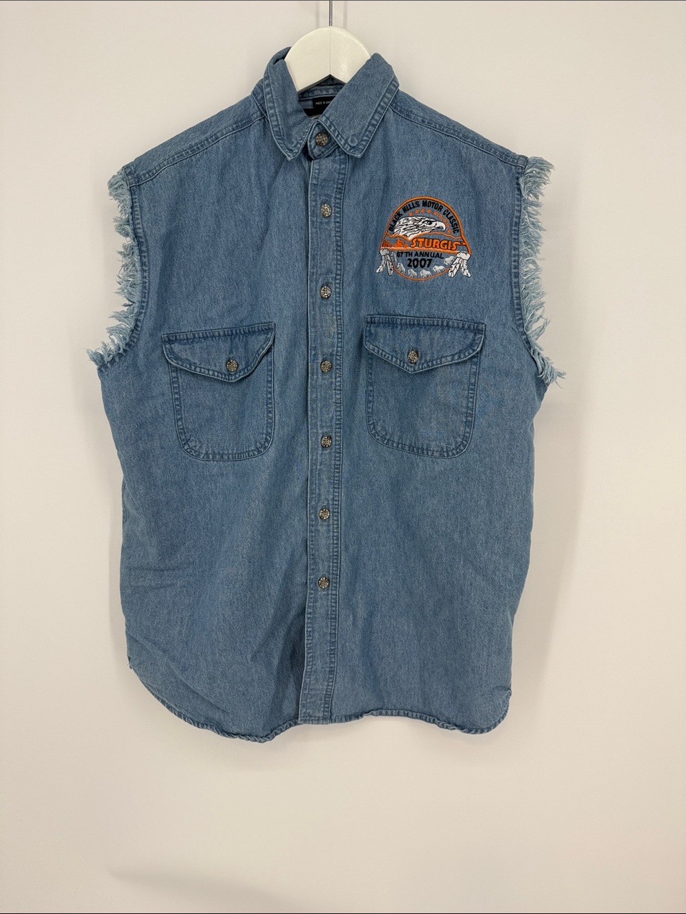 Twin V Motorcycle apparel 2007 cut off denim shirt